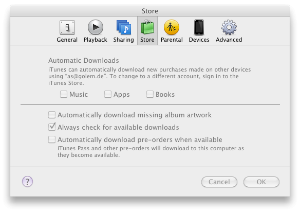 Neue Optionen in den Einstellungen